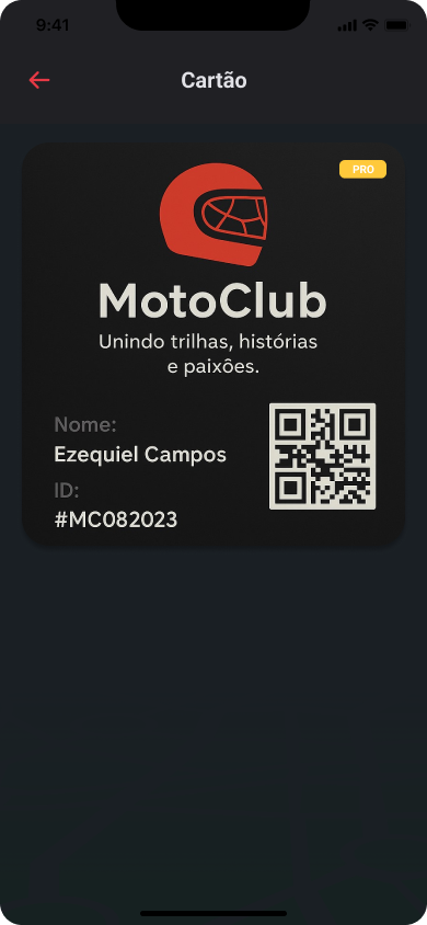 Tela de Feed do MotoClub